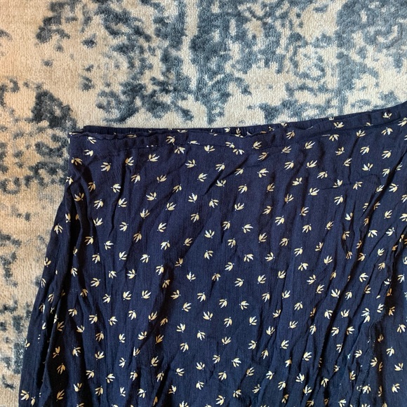 Navy Asymmetrical Maxi Skirt - Picture 5 of 6